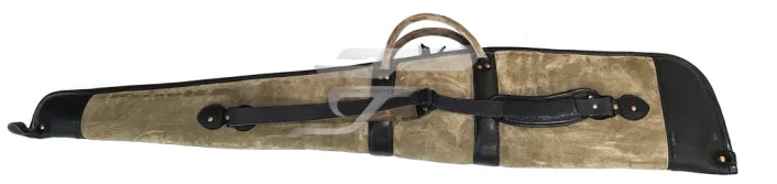 Nobil Hunt. Bőr Puskatok Sörétes Barna/ Zöld Szivacs Bélés Oldalzsebes 130cm.