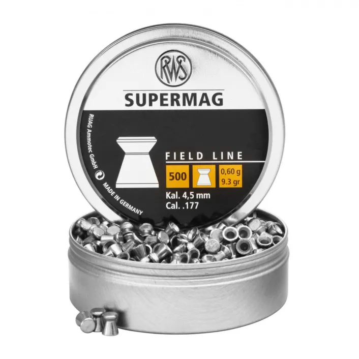 4,5 mm-es RWS Supermag Diabolo 500 db. 0,60g, 9,3gr. Légpuska és Légpisztolyhoz