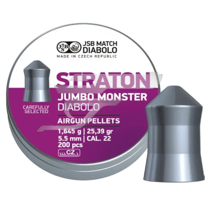 5,51 mm JSB Straton Jumbo Monster . 1,645g 25,39gr. Léglőszer 200 db.
