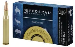 ,270 Win. Federal Power-Shok SP FE270A . 130 gr Golyós Lőszer