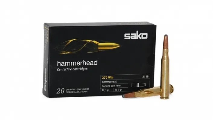 ,270 Win. Sako Hammerhead 10,1g 156gr. . Puskalőszer 211B
