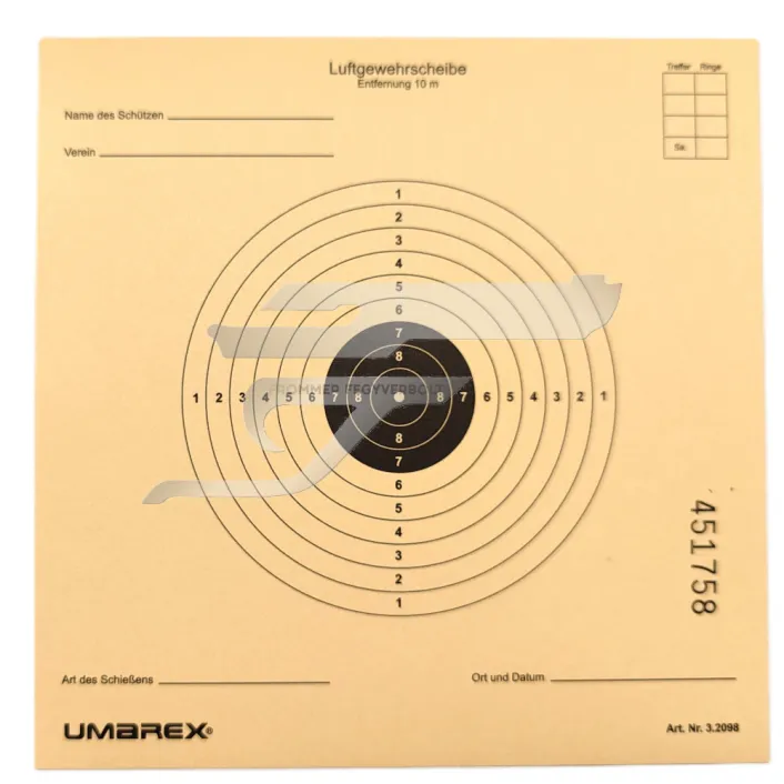 Légpuska lőlap 14x14 UM32098