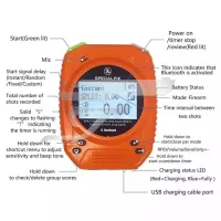 Shot Timer Special Pie IPSC Óra Bluethooth-os, Övklipsszel, Practiscore