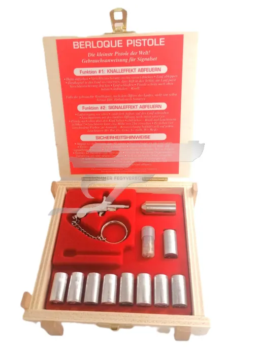 BerloQue Riasztópisztoly készlet 2922500 . Fadobozban