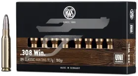 ,308 Win. RWS UNI Classic 11,7g 180gr. . Golyós Lőszer