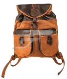 Nobil Hunting Bőr Hátizsák 2 Zsebes Sötét és Világos Barna