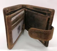 Pénztárca Szarvas motívummal Barna Bőr Belső Lepkés