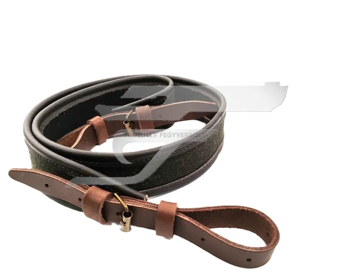 Puskaszíj Bőr Zöld Lódenszövet Betét . Szivacsos Belső Betét