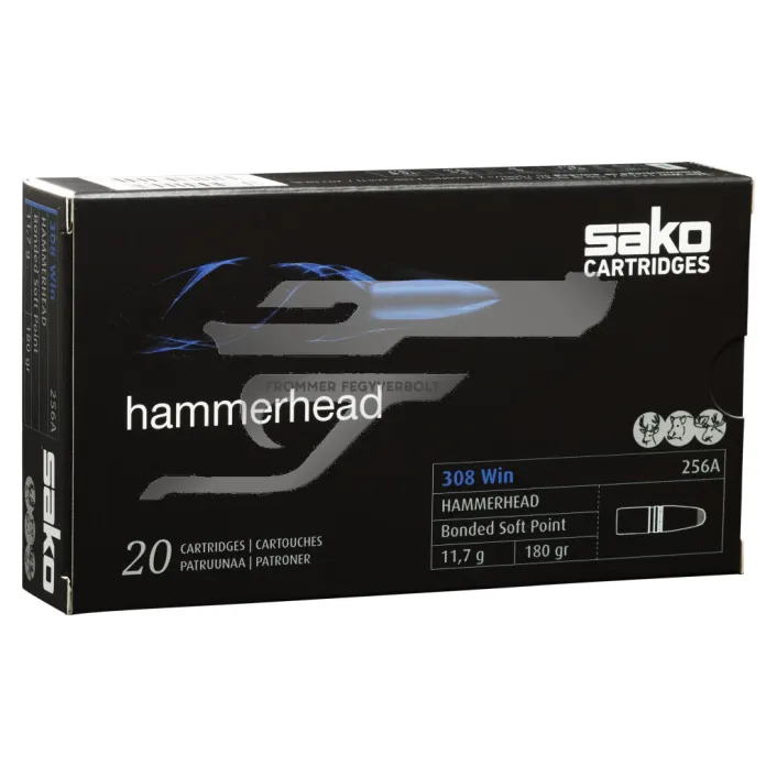 ,308 Win. Sako Hammerhead 256A . 180gr 11,7g Puskalőszer