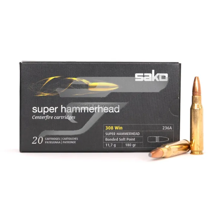 ,308 Win. Sako Super Hammerhead 236A . 180g 11,7g Puskalőszer