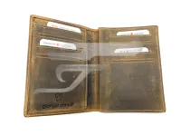 Vadászigazolvány tartó muflonfej motívummal barna bőr