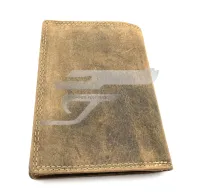 Vadászigazolvány tartó szarvasfej motívummal barna bőr