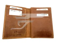 Vadászigazolvány tartó vizsla hoszúszőrű motívummal barna bőr