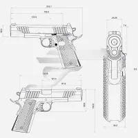BUL 1911 GOV Maroklőfegyver 45 ACP ÚJ . fekete