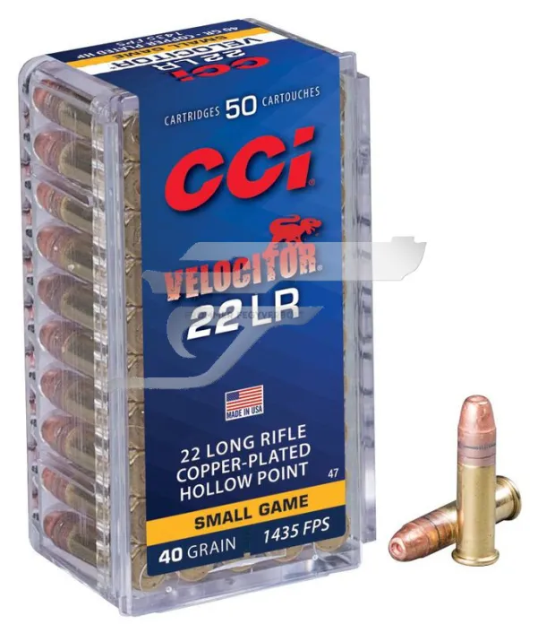 ,22 IfB. CCl Velocitor 40 gr. CC0047 . Copper-plated hollow point 1435 FPS