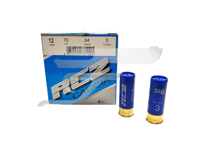 12/70/8/34g 3,3 mm RC2 Caccia . Sörétes Lőszer Olasz 3