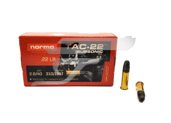 ,22 LR Norma Tac-22 Subsonic RW2425080 . 2,6 g 1017fps Lőszer