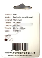 Aluminium Tárfenék Fekete . Toni System +4 db. lőszerhez