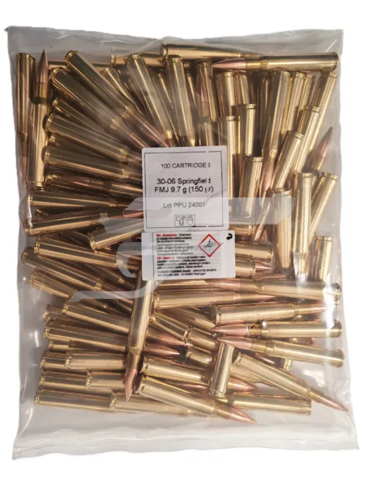 30-06 Spr. PRVI Partizan FMJ 9,7g 150gr . 100 db-os Csomag
