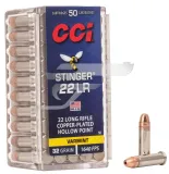 ,22 LR. CCI Stinger EX LR HP 32gr 5050 , Copper-Plated