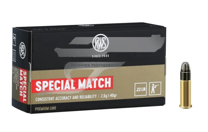 ,22 LR. RWS Special Match 2,6g 40gr . Lőszer