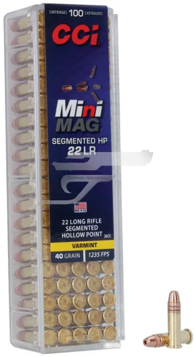 ,22 LR.CCI Mini Mag Segmented HP CC36CC , 40 grain 1235 FPS Lőszer