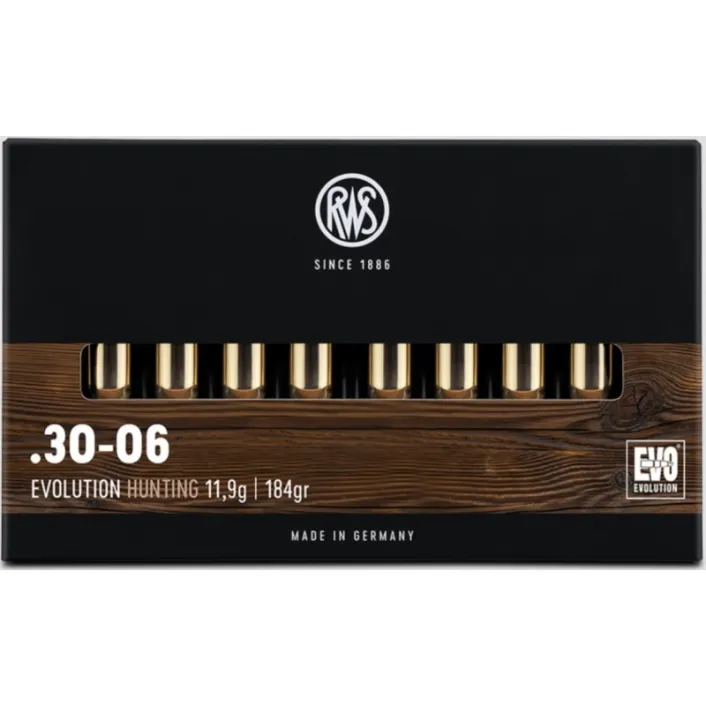 30-06 Springf. RWS Evolution Power Bonde . 11,9g 184gr.