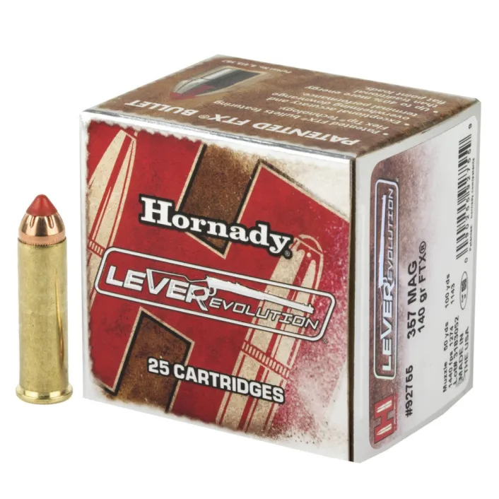 ,357 Mag. Hornady FTX 140 gr. 92755 Lever Evolutionn