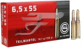 6,5x55 Geco Teilmantel 10,1g 156gr . Vadászlőszer
