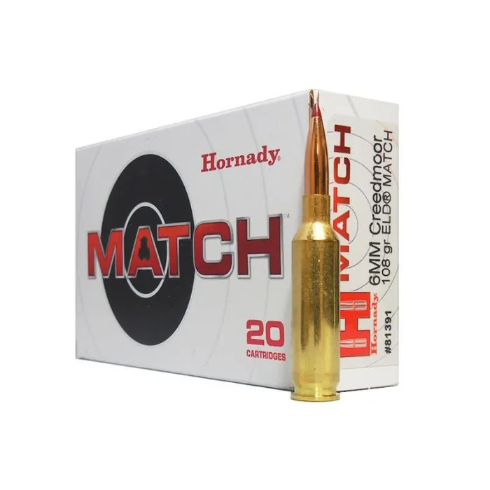 6mm Creedmoor Hornady ELD Match 81391 . 108 gr. Golyós Lőszer