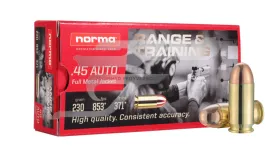 ,45 ACP Norma FMJ 230gr 14,9g Lőszer , GE620840050