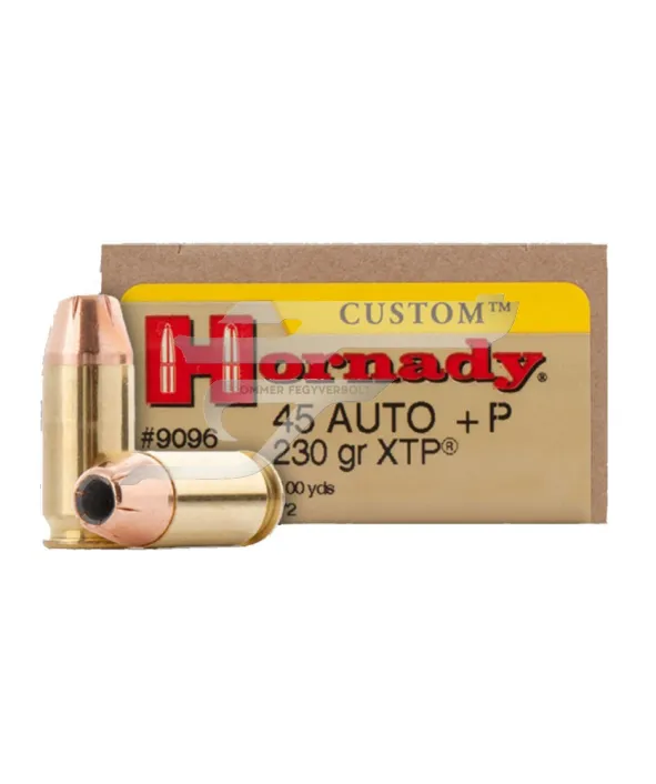 .45 ACP + P Hornady JHP/XTP 230gr 9096 . 14,9 g Lőszer