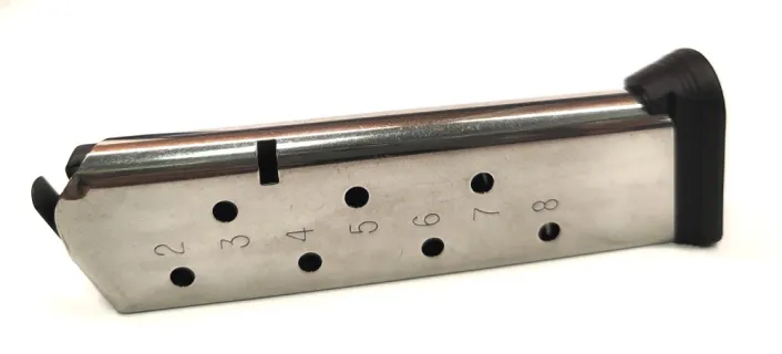 Sig Sauer 1911 Tartaléktár 45ACP 8 db-os .Rozsdamentes, Fekete Műanyag Tárfenék