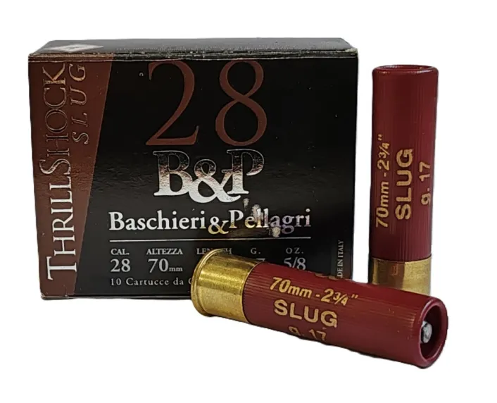 28/70/ 17g Slug Baschieri&Pellagri Big . Big Game Palla Thrill Sörétes Lőszer