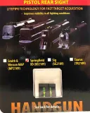 HIVIZ XD2109 Zöld Irányzék Hátsó 58781 . XD Maroklőfegyverre