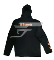 Benelli Kapucnis pulóver Zipzáros M Fekete színű
