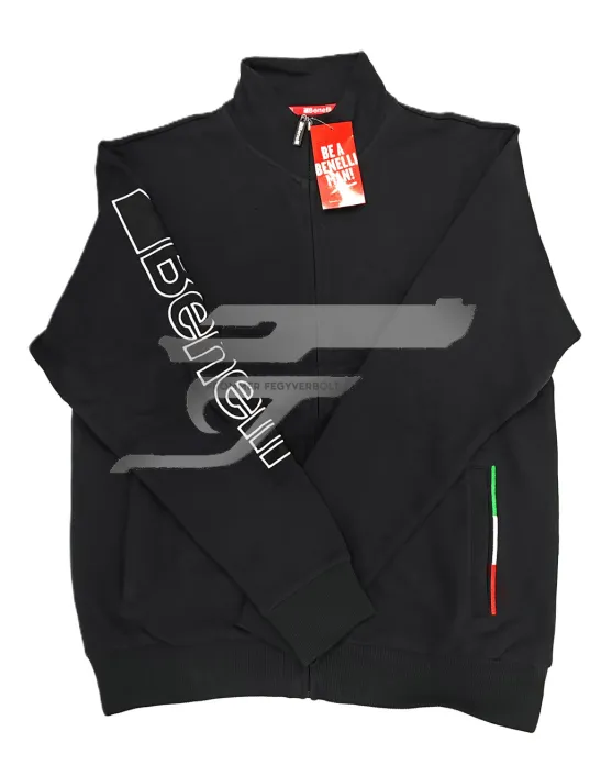 Benelli Pulóver Fekete Zipzáros XL