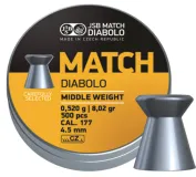 4,5 mm JSB Match Diabolo Middle w. Sárga 0,52g/8,02gr 500db. Léglőszer 48802450