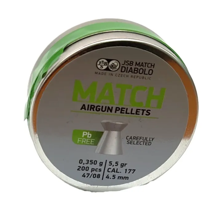 4,5 mm JSB Match Diabolo PB free 0,35g . 5,5 gr 200 db 47/08