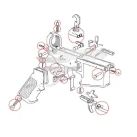 AR-15 lower small parts rugószett alkatrész szett
