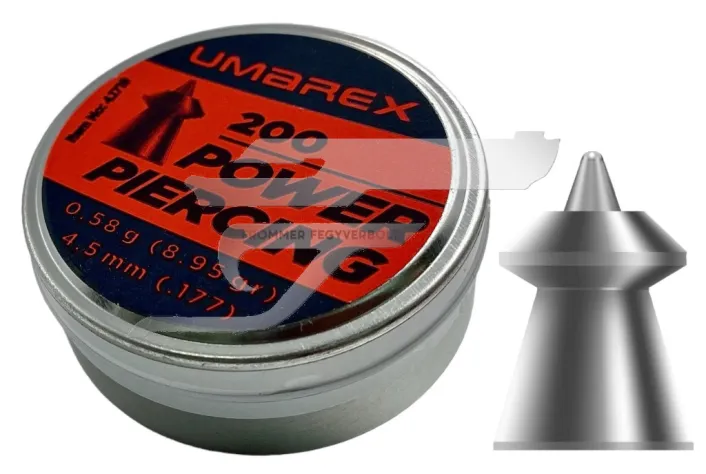 4,5 mm Umarex Power Piercing 0,58 g 8,95 gr 200 db Léglövedék