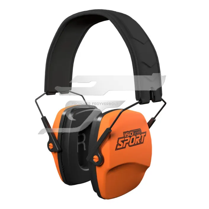 IsoTunes Defy Slim Fülvédő-23dB. Narancs színű,Fekete Szövetboritású Pánt
