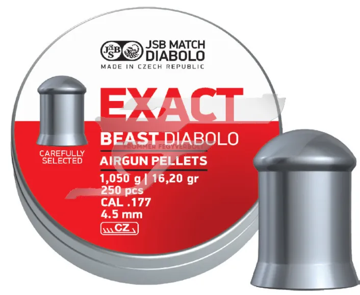 4,52 mm JSB Exact Beast Diabolo 10,05g . 16,2gr. 250 db. Léglőszer