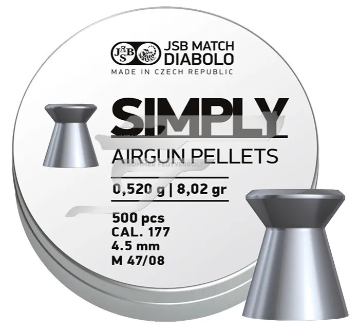 4,5mm JSB Simply 500 Db 0,520 g Léglövedék 8,02 gr M24/23