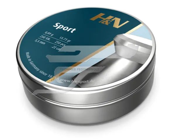 5,5 mm H&N Diabolo Sport 0,89g 250 db . Léglőszer 13,73 gr HN01981