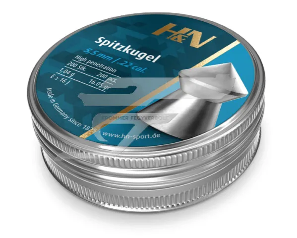 5,5 mm H&N SpitzKugel Léglőszer HN01832 . 200 db