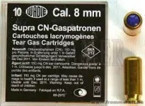 8mm-es P.A.K. Fekete Wadie Supra CN . 110mg Gázlőszer