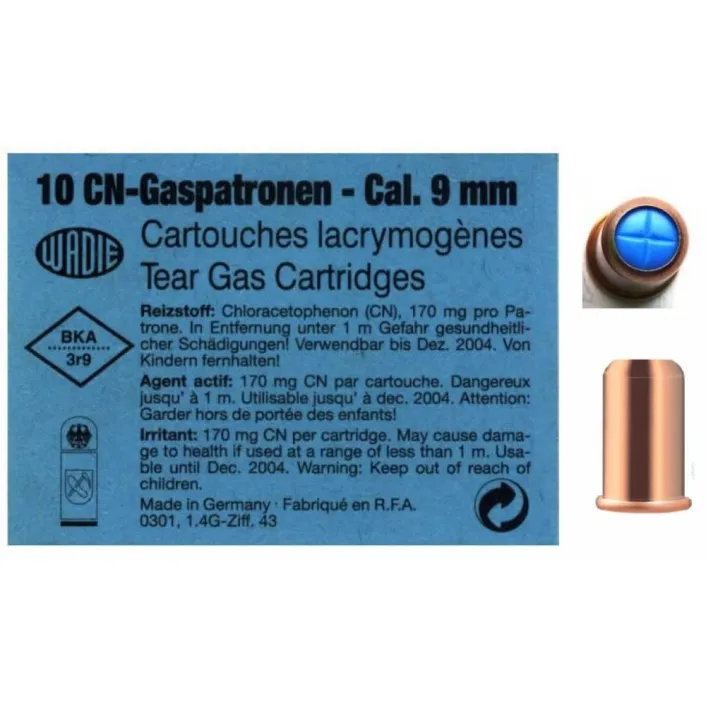 9 mm Rev. Wadie CN Gázlőszer Kék