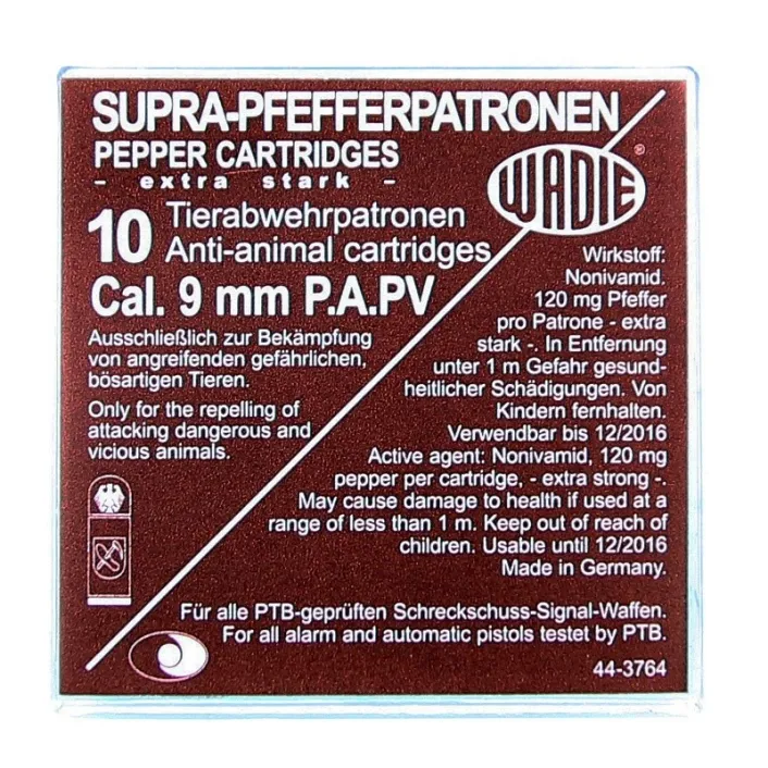 9 mm Rev. Wadie Supra Pfeffer Barna Gázl , 41306