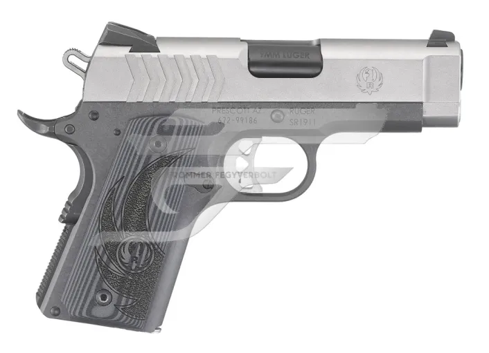 Ruger 1911 Lightweight OfficeStyle 06758 9x19kal, 3,6" cső Rozsdamentes Fa Markol